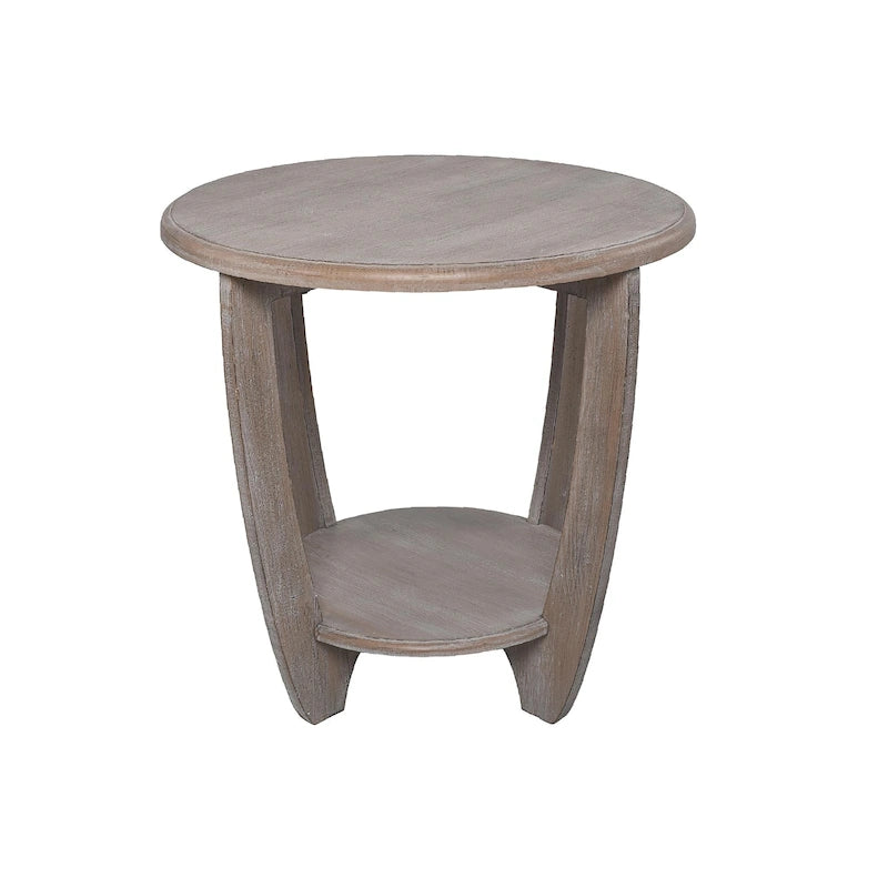 Table d'appoint de style rustique avec étagère ouverte pour salon et chambre