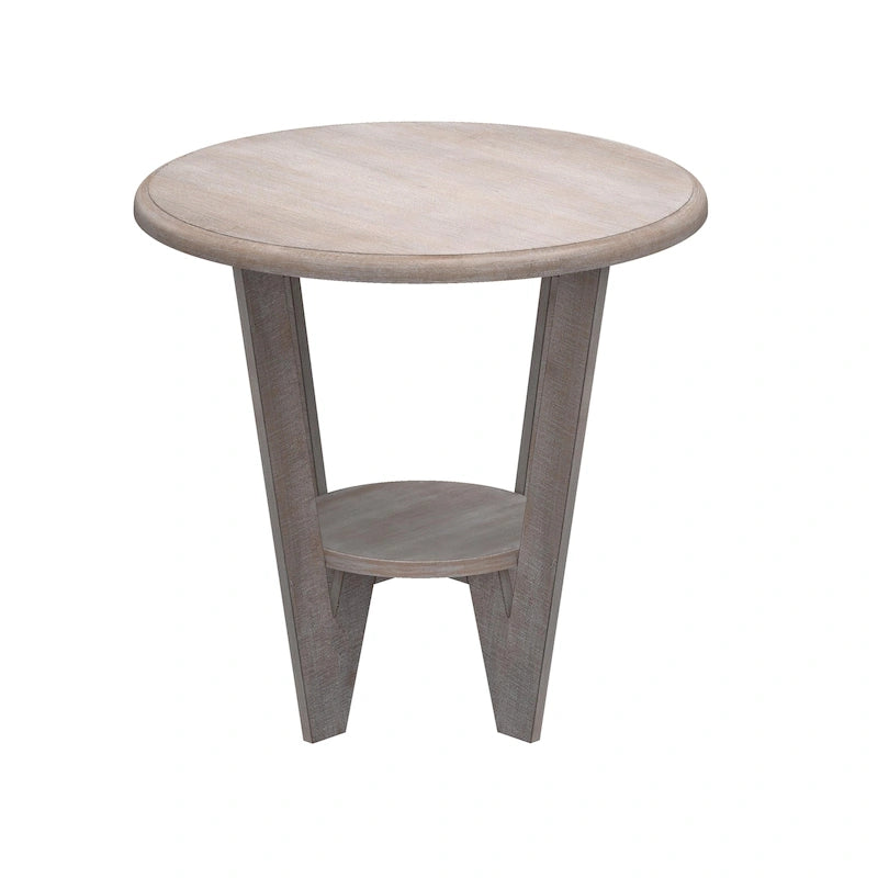 Table d'appoint de style rustique avec étagère ouverte pour salon et chambre