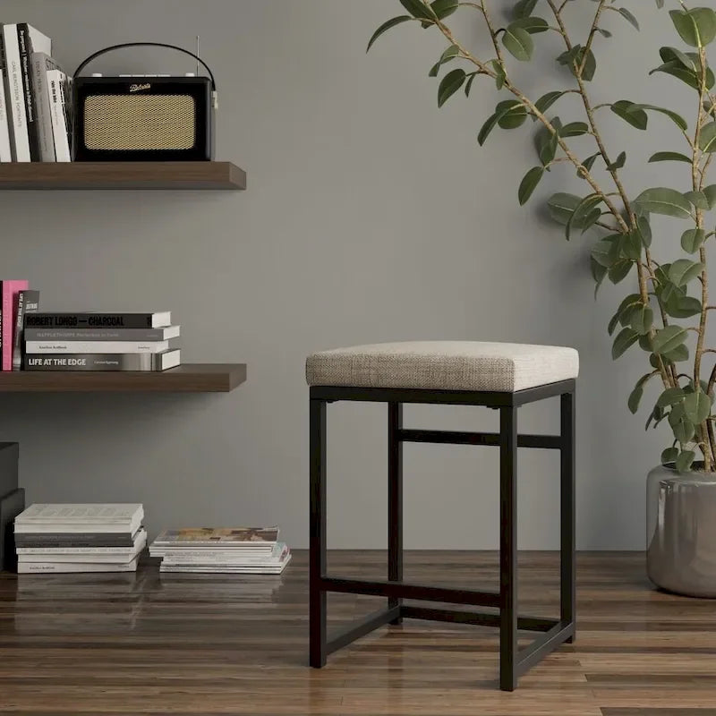 Tabouret de comptoir en métal sans dossier Hauteur 61 cm pour îlot de cuisine de bar