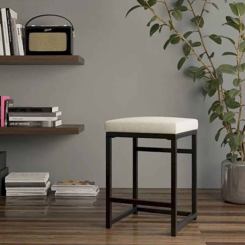 Tabouret de comptoir en métal sans dossier Hauteur 61 cm pour îlot de cuisine de bar