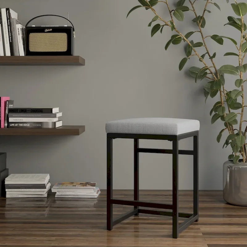 Tabouret de comptoir en métal sans dossier Hauteur 61 cm pour îlot de cuisine de bar