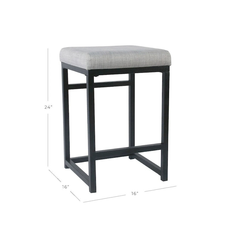 Tabouret de comptoir en métal sans dossier Hauteur 61 cm pour îlot de cuisine de bar