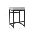 Tabouret de comptoir en métal sans dossier Hauteur 61 cm pour îlot de cuisine de bar