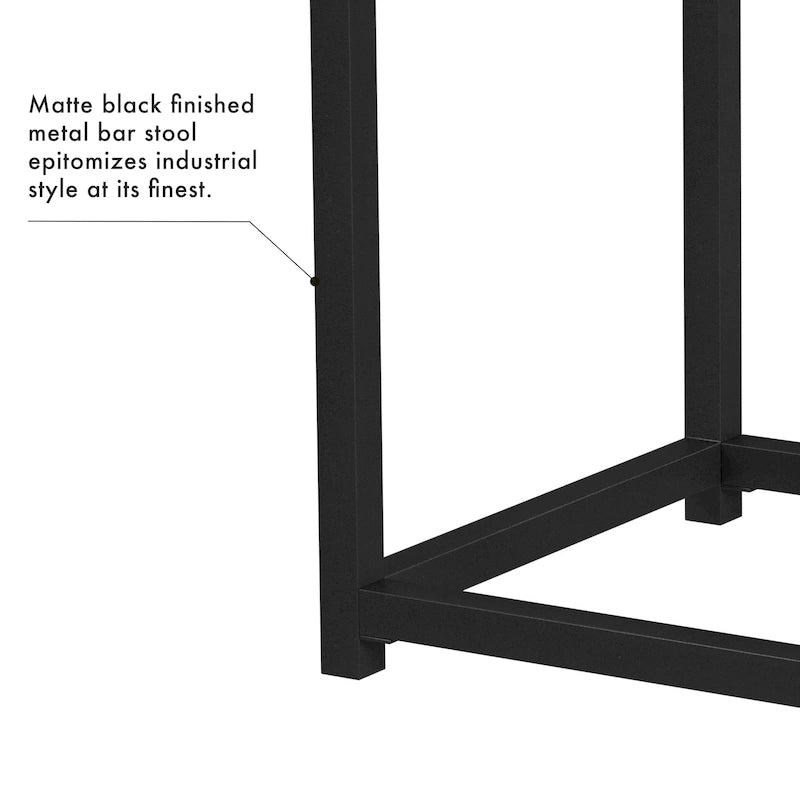 Tabouret de comptoir en métal sans dossier Hauteur 61 cm pour îlot de cuisine de bar