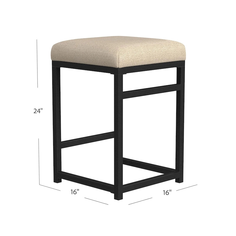 Tabouret de comptoir en métal sans dossier Hauteur 61 cm pour îlot de cuisine de bar