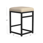 Tabouret de comptoir en métal sans dossier Hauteur 61 cm pour îlot de cuisine de bar