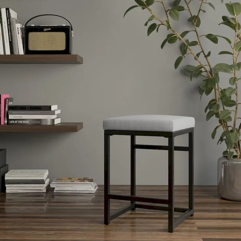 Tabouret de comptoir en métal sans dossier Hauteur 61 cm pour îlot de cuisine de bar