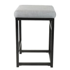 Tabouret de comptoir en métal sans dossier Hauteur 61 cm pour îlot de cuisine de bar
