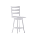 Tabouret de comptoir pivotant en bois à dossier échelle avec repose-pieds