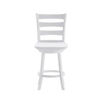 Tabouret de comptoir pivotant en bois à dossier échelle avec repose-pieds