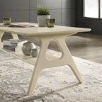 Table basse en bois Mid-Century Modern Arona avec étagère de Roundhill Furniture