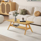 Table basse en bois Mid-Century Modern Arona avec étagère de Roundhill Furniture