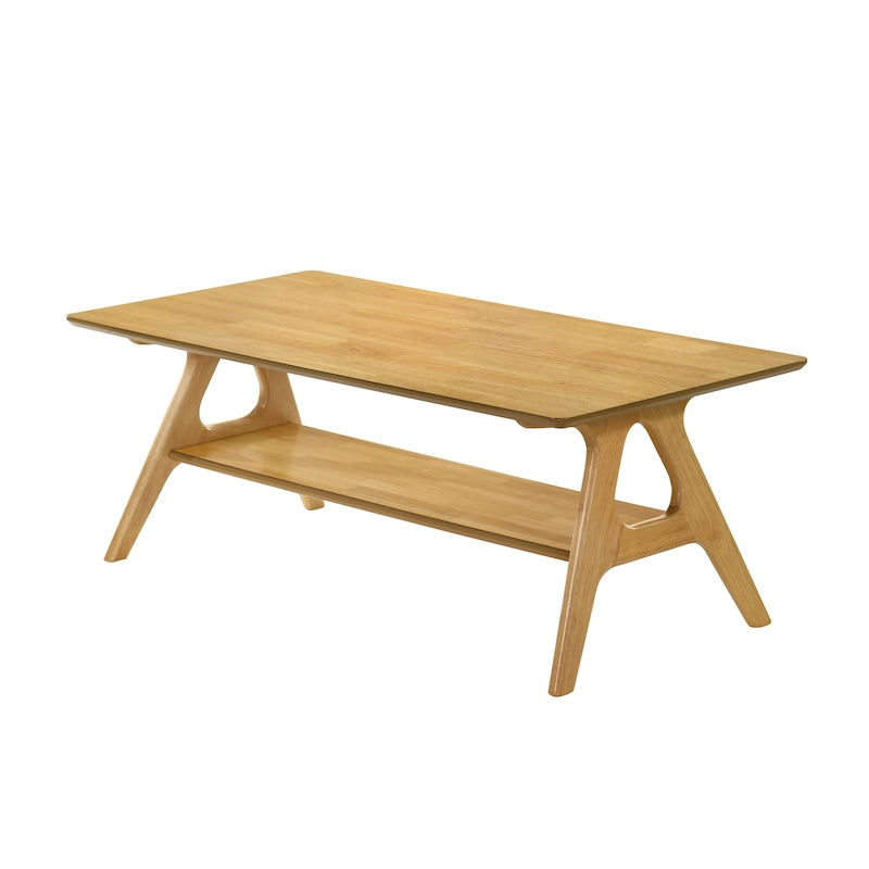 Table basse en bois Mid-Century Modern Arona avec étagère de Roundhill Furniture