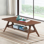 Table basse en bois Mid-Century Modern Arona avec étagère de Roundhill Furniture