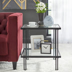 Table d'appoint Lifestorey Folio en métal et verre