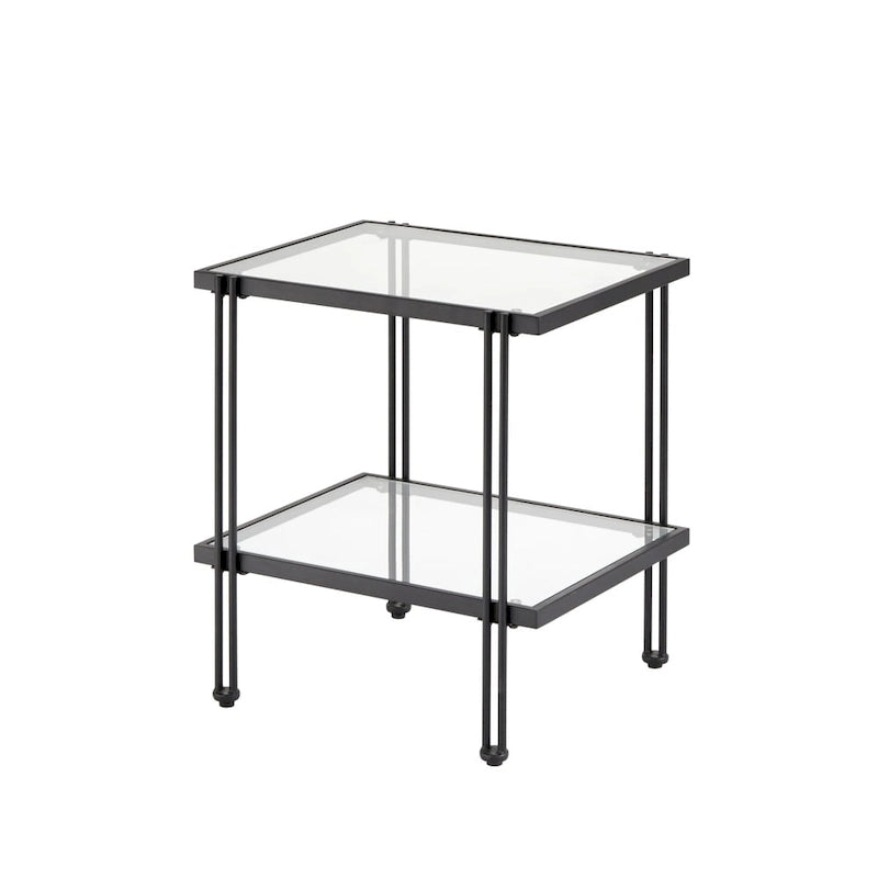 Table d'appoint Lifestorey Folio en métal et verre