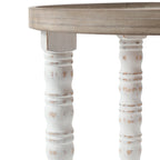 The Gray Barn Dullahan Road Table d'appoint ronde avec rangement en bois naturel et blanc vieilli