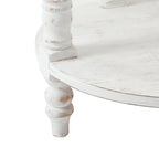 The Gray Barn Dullahan Road Table d'appoint ronde avec rangement en bois naturel et blanc vieilli