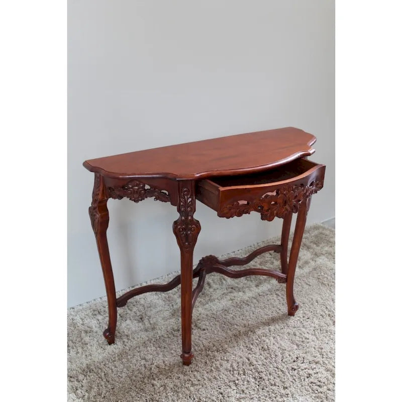 Console demi-lune sculptée Windsor