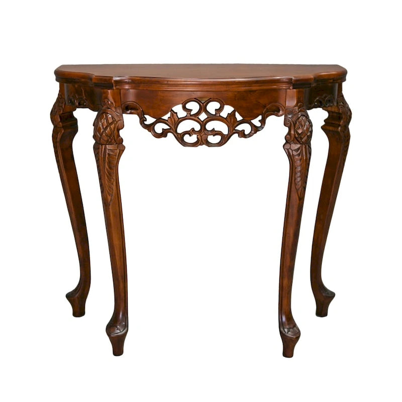Console demi-lune sculptée Windsor