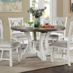Table à manger ronde en bois Sylmer Farmhouse 54 pouces de Furniture of America