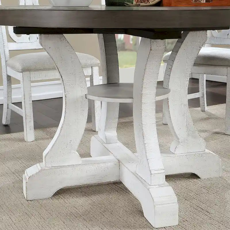 Table à manger ronde en bois Sylmer Farmhouse 54 pouces de Furniture of America
