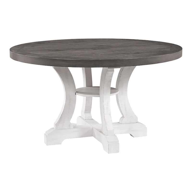 Table à manger ronde en bois Sylmer Farmhouse 54 pouces de Furniture of America