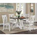 Table à manger ronde en bois Sylmer Farmhouse 54 pouces de Furniture of America