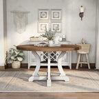 Table à manger ronde en bois Sylmer Farmhouse 54 pouces de Furniture of America