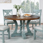 Table à manger ronde en bois Sylmer Farmhouse 54 pouces de Furniture of America