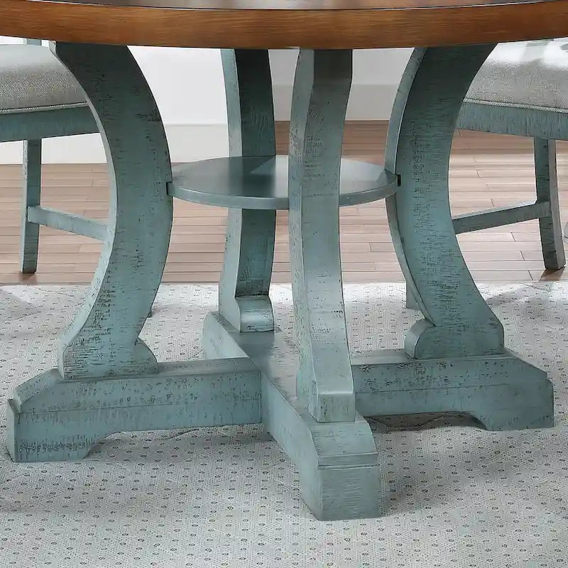Table à manger ronde en bois Sylmer Farmhouse 54 pouces de Furniture of America