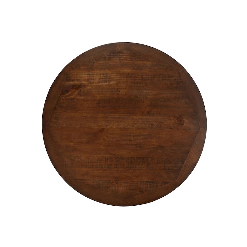 Table à manger ronde en bois Sylmer Farmhouse 54 pouces de Furniture of America