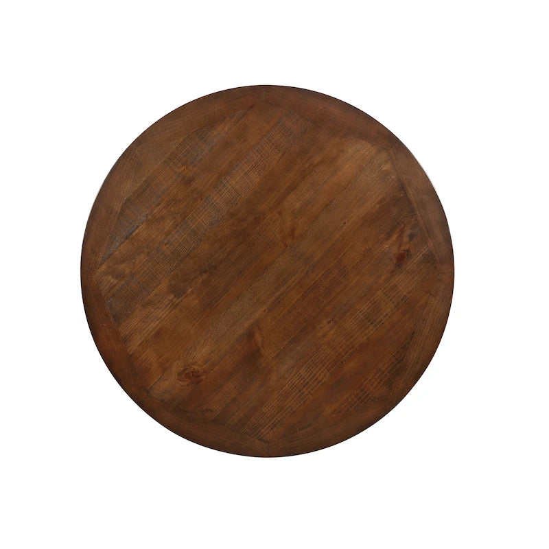Table à manger ronde en bois Sylmer Farmhouse 54 pouces de Furniture of America