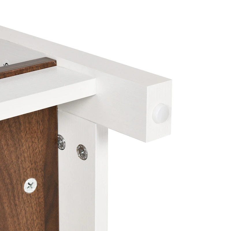 Table basse carrée à 2 niveaux avec étagère de rangement pour le centre du salon