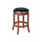 Tabouret de bar pivotant à hauteur de comptoir Cordova noir
