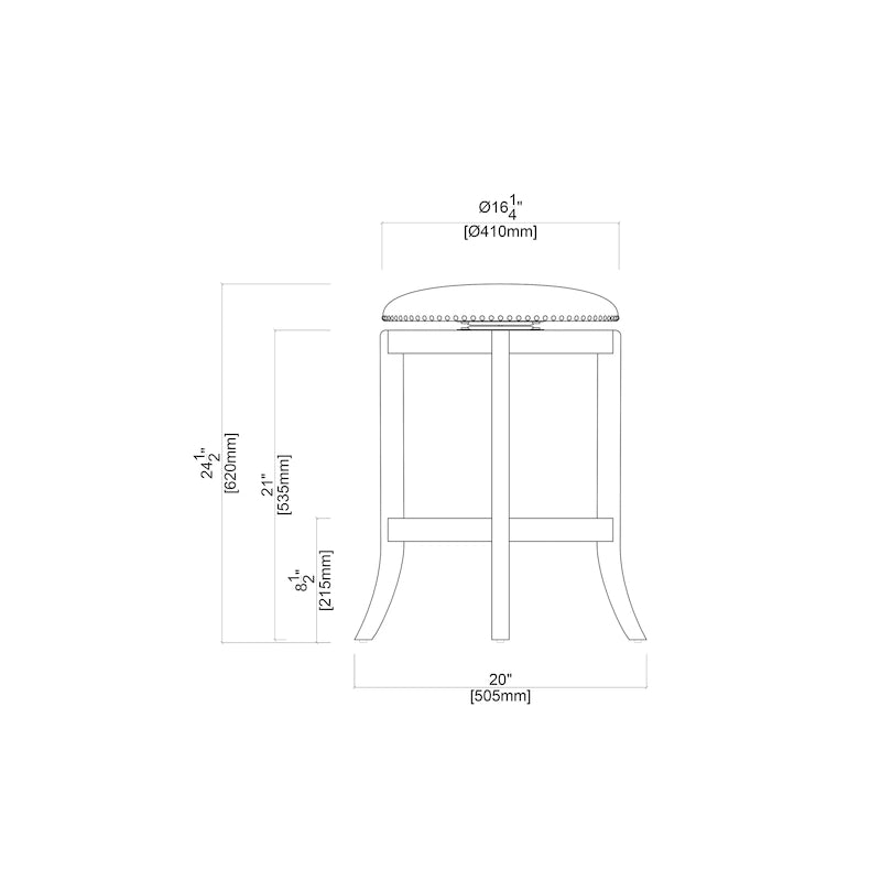 Tabouret de bar pivotant à hauteur de comptoir Cordova noir
