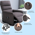 Fauteuil inclinable releveur électrique avec télécommande pour personnes âgées