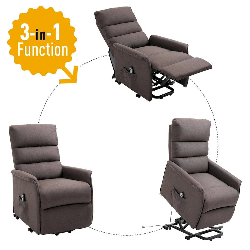 Fauteuil inclinable releveur électrique avec télécommande pour personnes âgées
