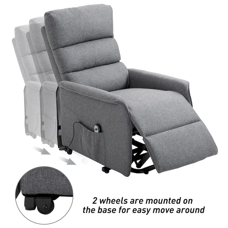 Fauteuil inclinable releveur électrique avec télécommande pour personnes âgées
