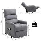 Fauteuil inclinable releveur électrique avec télécommande pour personnes âgées