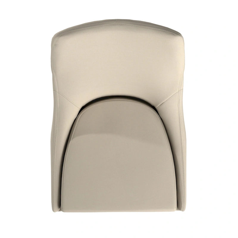Lot de 2 chaises de salle à manger tapissées à dossier incurvé de style Mid-Century Modern