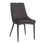 Lot de 2 chaises de salle à manger tapissées à dossier incurvé de style Mid-Century Modern
