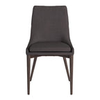 Lot de 2 chaises de salle à manger tapissées à dossier incurvé de style Mid-Century Modern