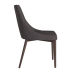 Lot de 2 chaises de salle à manger tapissées à dossier incurvé de style Mid-Century Modern