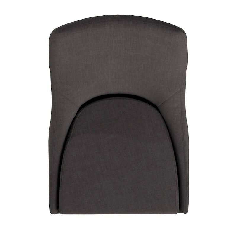 Lot de 2 chaises de salle à manger tapissées à dossier incurvé de style Mid-Century Modern