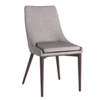 Lot de 2 chaises de salle à manger tapissées à dossier incurvé de style Mid-Century Modern