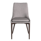 Lot de 2 chaises de salle à manger tapissées à dossier incurvé de style Mid-Century Modern