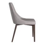 Lot de 2 chaises de salle à manger tapissées à dossier incurvé de style Mid-Century Modern