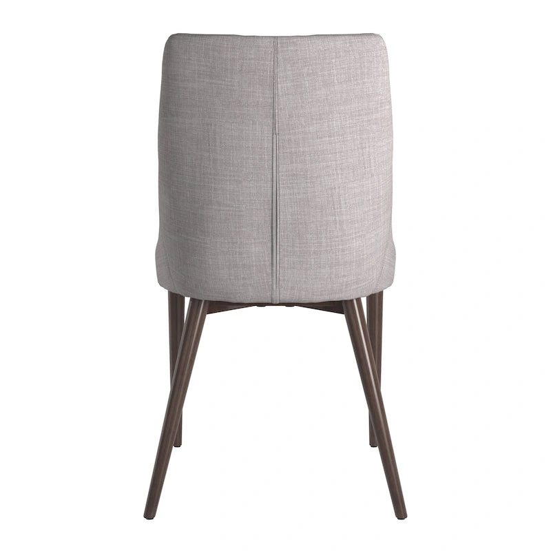 Lot de 2 chaises de salle à manger tapissées à dossier incurvé de style Mid-Century Modern