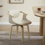 Chaise de salle à manger pivotante moderne avec assise rembourrée et piétement en métal